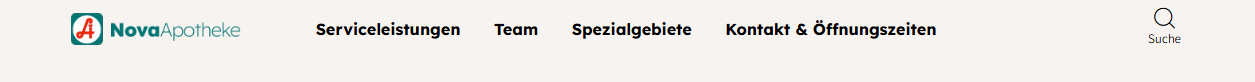 Screenshot Navigation & Suchleiste