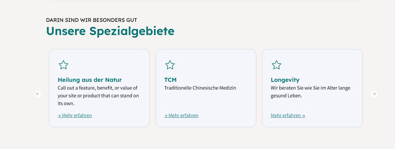 Screenshot Spezialgebiete